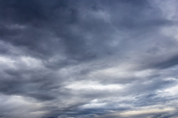 black clouds in the sky as the background