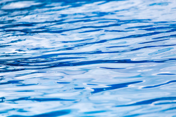 expanse of blue water in the pool as a background