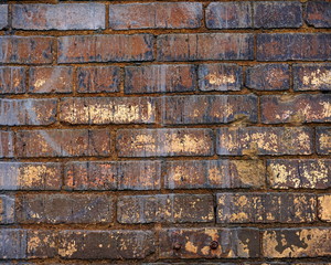 Old Stained Brick Wall