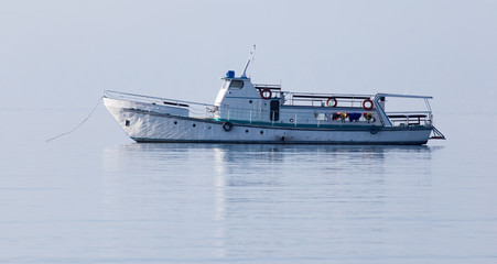 boat on the surface of the water