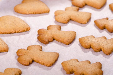 Christmas gingerbread cookies with ginger