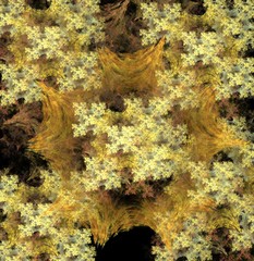 fractal Golden carpet of snowflakes