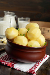 boiled potato and milk