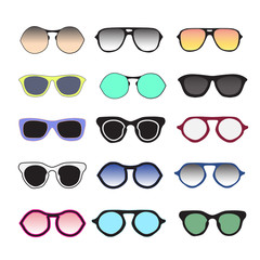 Sunglasses collection colorful.