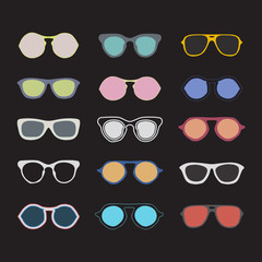 Sunglasses collection colorful