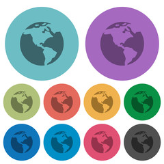 Color Earth flat icons