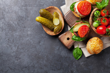 Homemade burgers