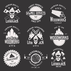 Fototapeta premium Woodworks Monochrome Emblems
