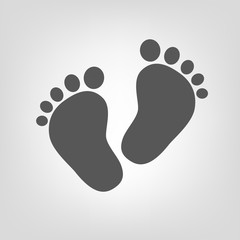 Baby footprints - vector illustration.