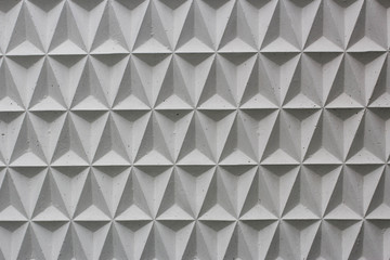 Concrete wall with a triangle pattern