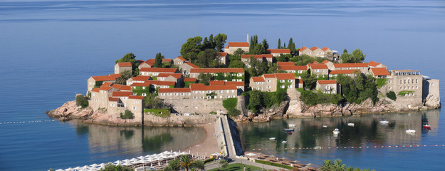 Fototapeta na wymiar Resort Island Of Sveti Stefan. Montenegro