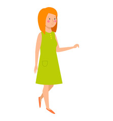 Girl vector illustration isolated