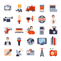 Illustrations of Flat icon set