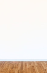 Empty room with wall and wooden floor