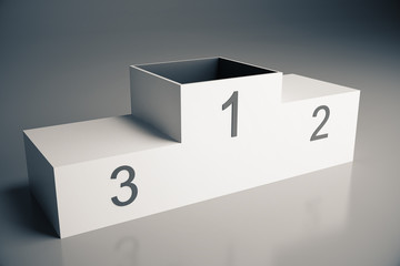 Winner's podium with gap side