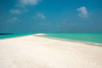 Fototapeta na wymiar Fantastic beach in Maldivian island