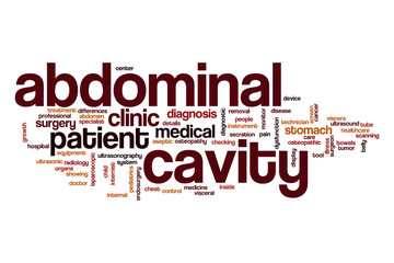 Abdominal cavity word cloud