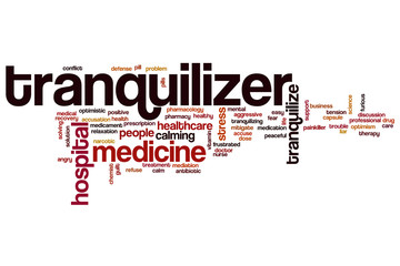 Fototapeta premium Tranquilizer word cloud