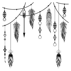 boho feather and arrows decoration