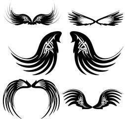 tattoo black wings pack collection in vector format