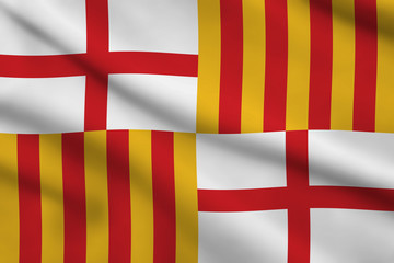 Flag of Barcelona, Spain