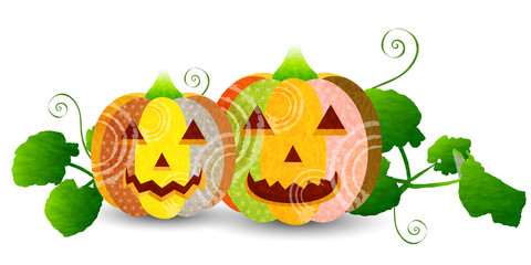 ハロウィン　かぼちゃ　お化け　アイコン