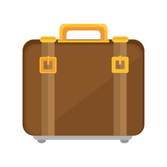 suitcase bag leather accessory luggage handbag travel vector illustration