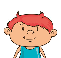 boy smiling happy child kid face cartoon vector illustration