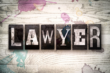 Lawyer Concept Metal Letterpress Type