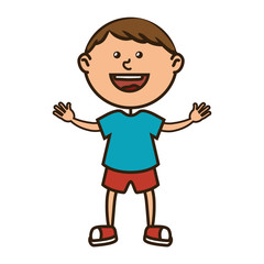boy smiling happy child kid face cartoon vector illustration