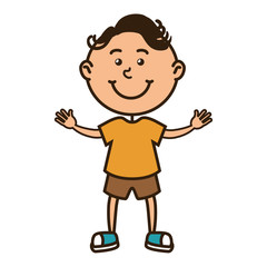 boy smiling happy child kid face cartoon vector illustration