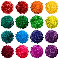 Fotobehang Vector set with colorful pompon © lizavetas