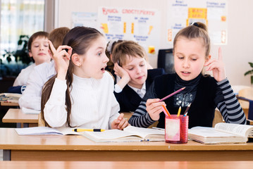Back to School - Education Concept - Group of Students in a Class