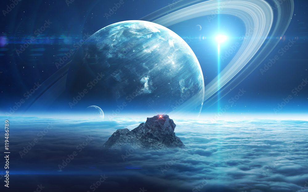 Canvas Prints infinite space background with nebulas and stars. this image elements furnished by nasa