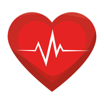 heart cardiogram  rhythm graph health medicine silhouette vector illustration