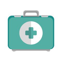 health box medical equipment emergency kit case vector illustration