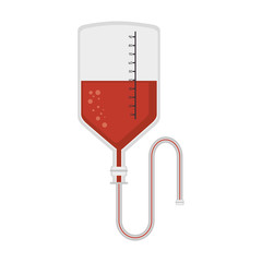 blood bag red donate positive medicine life vector illustration