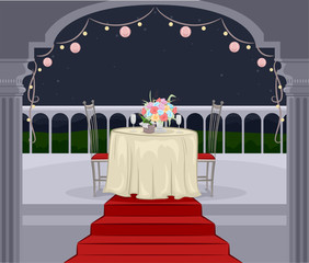 Outdoor Balcony Date Evening