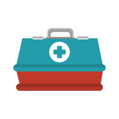 health box medical equipment emergency kit case vector illustration