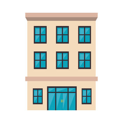 hotel building place property commercial service vector illustration
