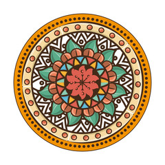 bohemian mandala ethnic vintage decorative floral pattern element vector illustration