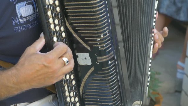 man plays the accordion video