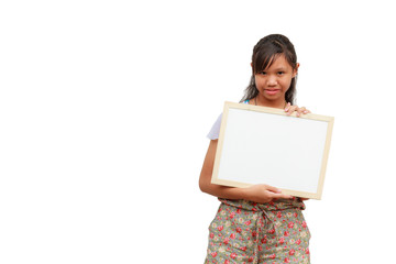 Fototapeta premium Holding blank board