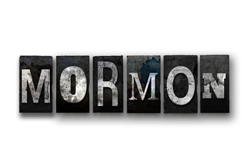Mormon Concept Isolated Letterpress Type