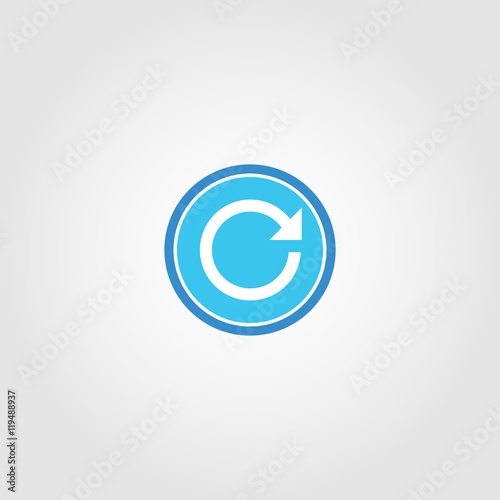 "Flat redo symbol for websites and apps" Stock image and royalty-free vector files on Fotolia