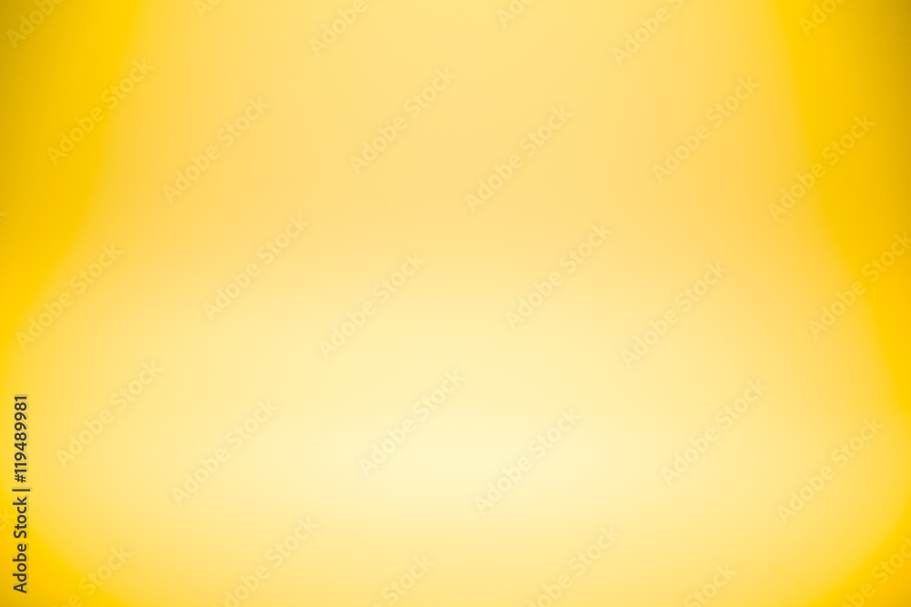 Sticker yellow gold gradient abstract studio wall for backdrop design for product or text put over