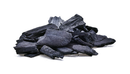 charcoal isolated on white background