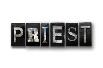 Priest Concept Isolated Letterpress Type