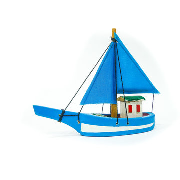 Boat toy blue color