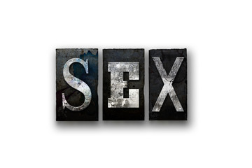 Sex Concept Isolated Letterpress Type